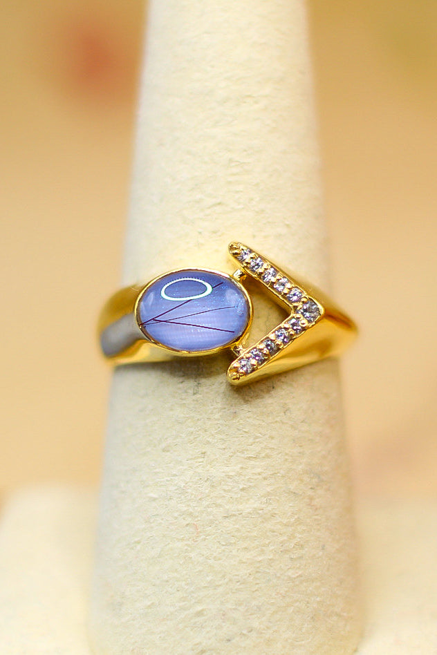 The 68 Special Women’s Ring | Vintage-Inspired Fabric Inclusion Ring