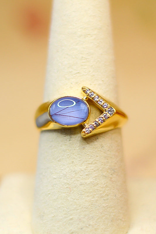 The 68 Special Women’s Ring | Vintage-Inspired Fabric Inclusion Ring
