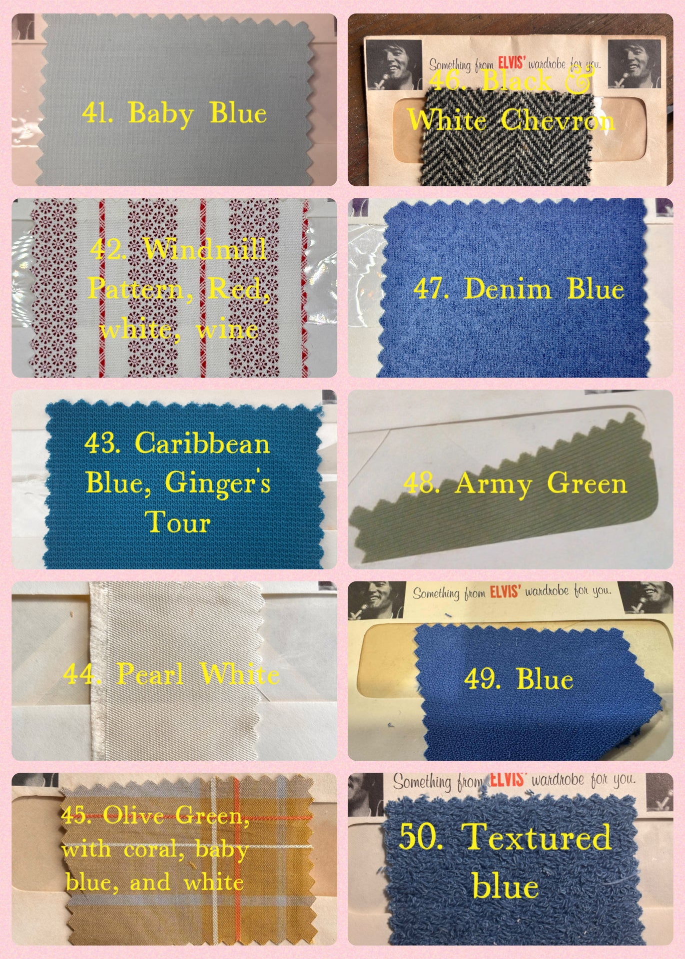 Authenticated Clothing Swatch Options