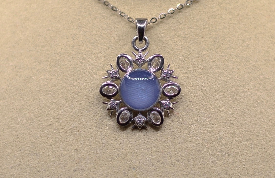 Blue Christmas Pendant READY TO SHIP