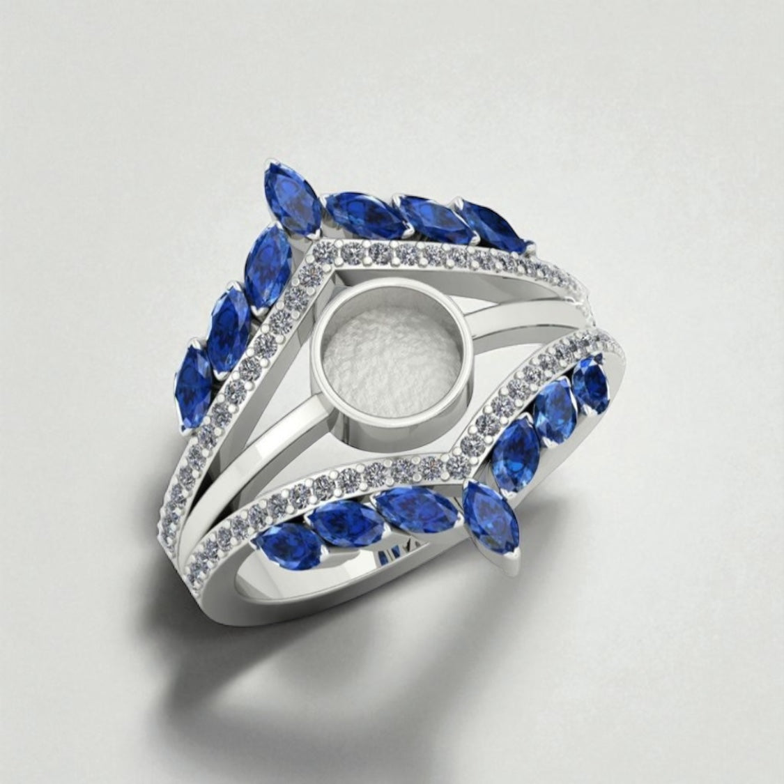 READY TO CUSTOMIZE/SHIP Moody Blue Ring | Vintage-Inspired Keepsake Ring