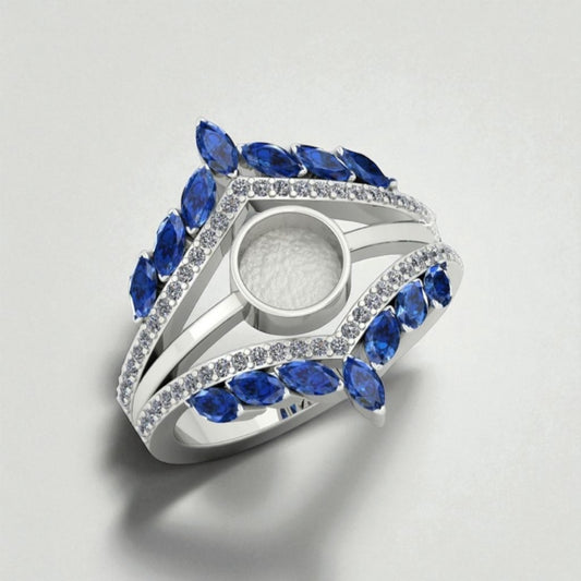 READY TO CUSTOMIZE/SHIP Moody Blue Ring | Vintage-Inspired Keepsake Ring