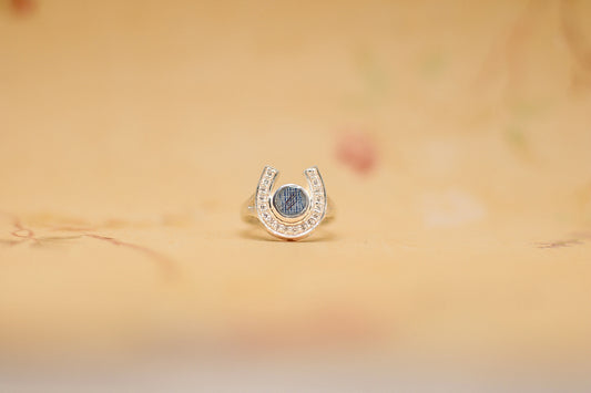 Horseshoe Keepsake Ring | Custom Inclusion Ring