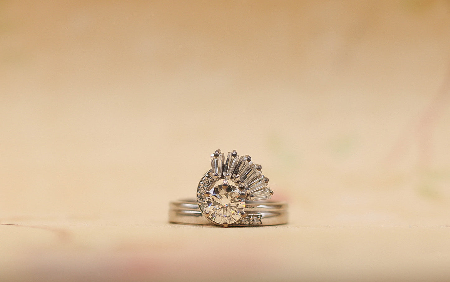 The Satnin Illusion Ring | One-Piece Vintage-Inspired Moissanite Ring