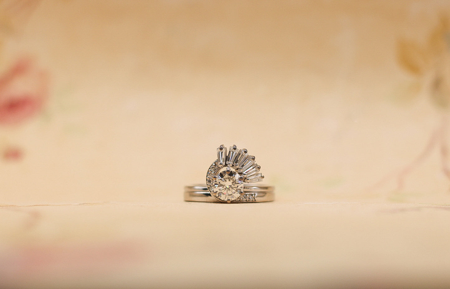 The Satnin Illusion Ring | One-Piece Vintage-Inspired Moissanite Ring