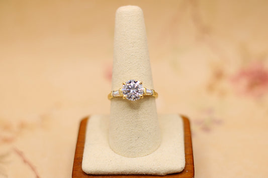 The Satnin Solitaire Ring | Vintage-Inspired Moissanite Ring