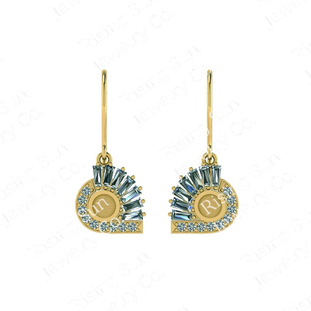 Satnin Keepsake Drop Earrings | Custom Inclusion Earrings for Memorial or Historical Fabric
