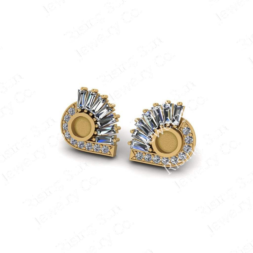 Satnin Keepsake Stud Earrings | Custom Inclusion Earrings for Memorial or Historical Fabric