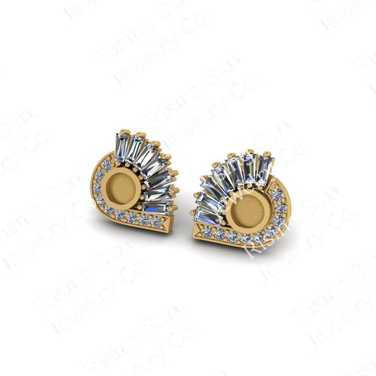 Satnin Keepsake Stud Earrings | Custom Inclusion Earrings for Memorial or Historical Fabric