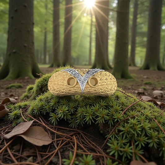 The Midnight Owl Ring | Ladies Double Bezel Ring
