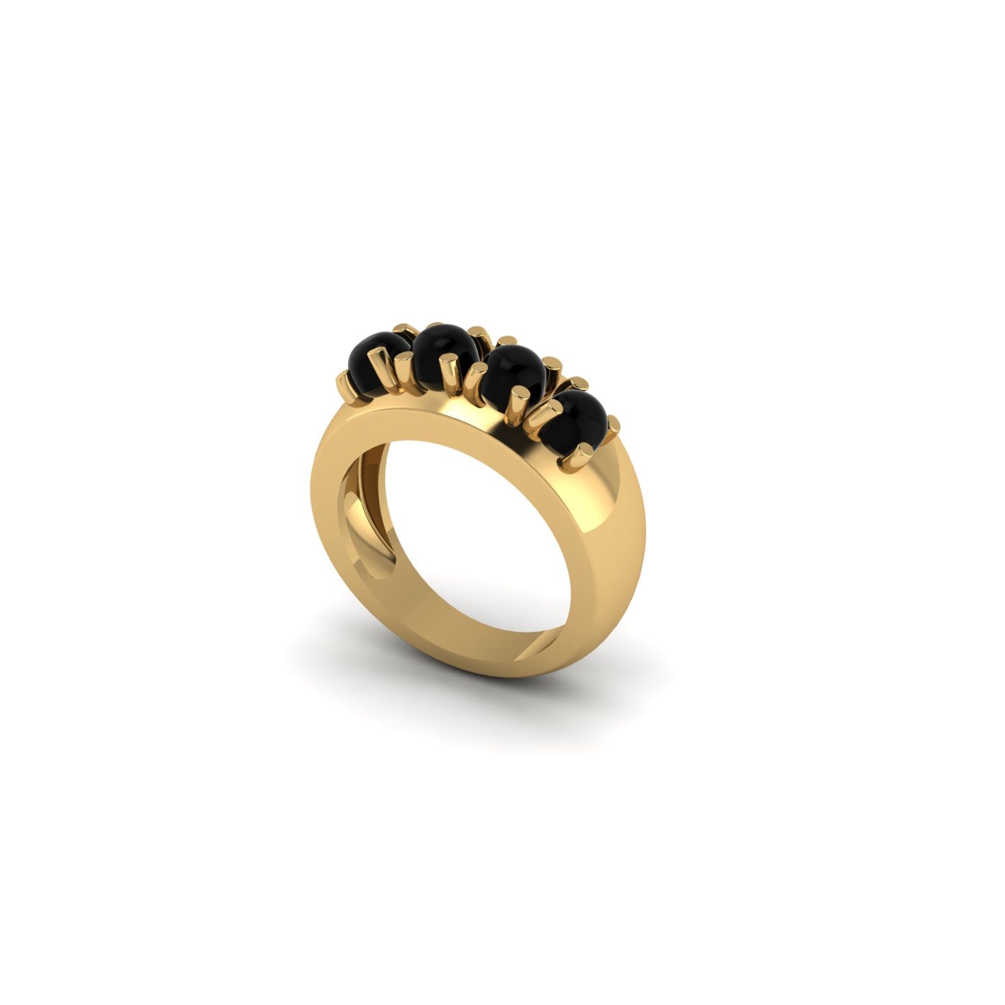 The Spreckels 2.0 Ring | Black Onyx or Black Star Sapphire Statement Ring