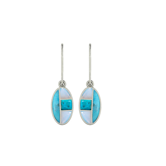Sky & Stone Drop Earrings | Kingman Turquoise & Opalite Earrings