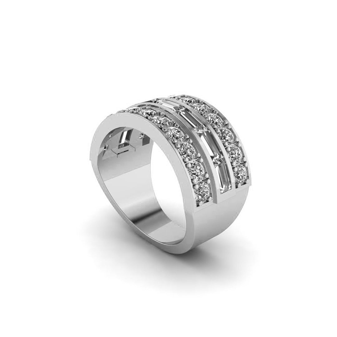 The Everlasting Band | 1970s-Inspired Moissanite Ring