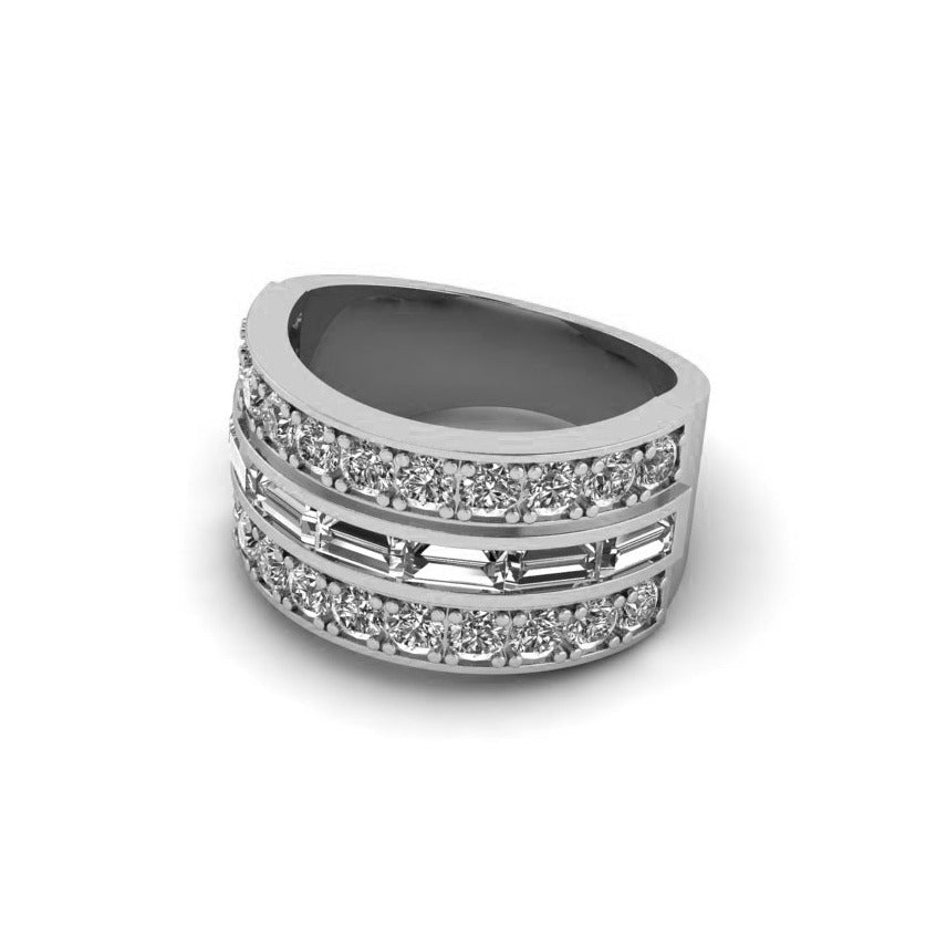 The Everlasting Band | 1970s-Inspired Moissanite Ring