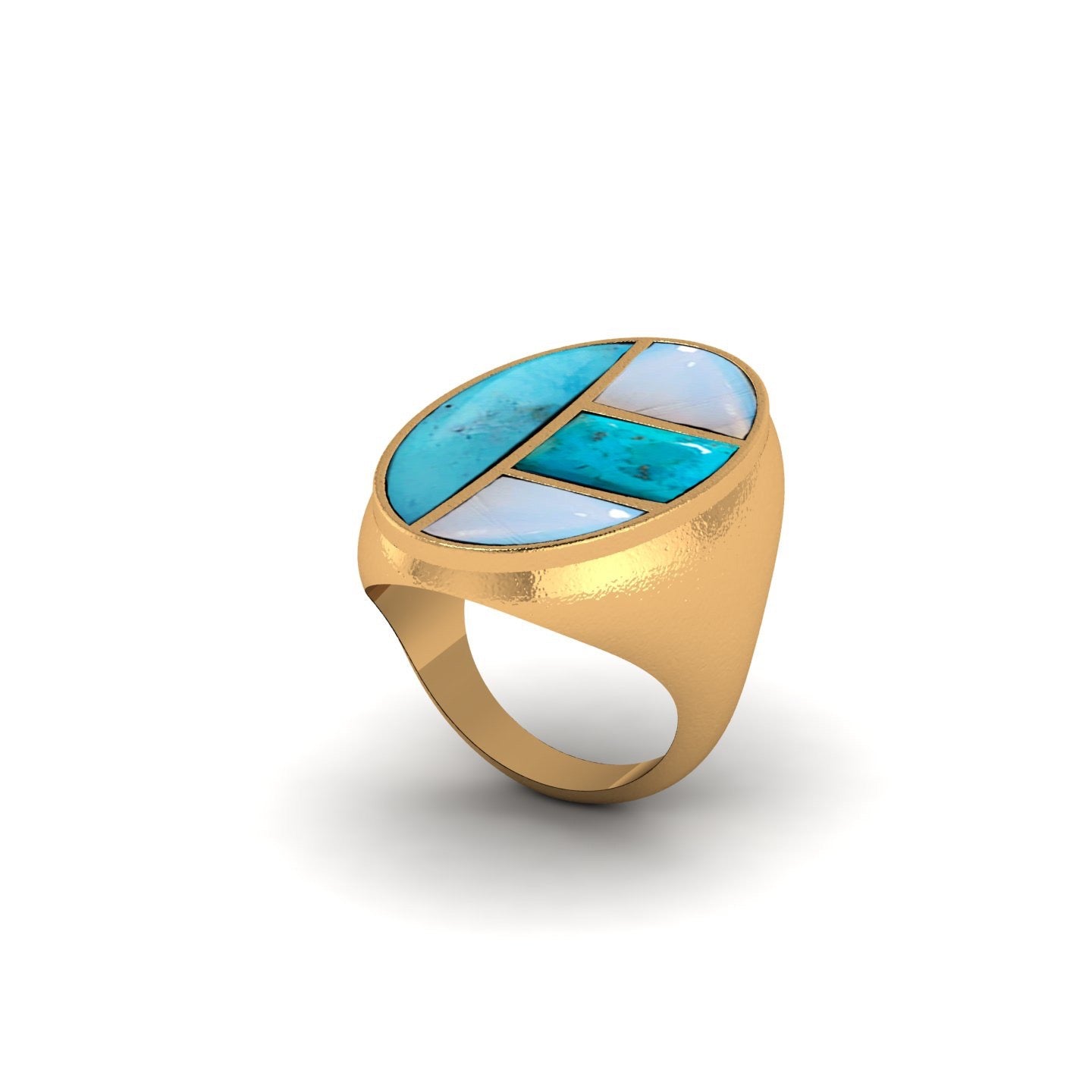 Sky & Stone Men’s Ring | Kingman Turquoise & Opalite Ring