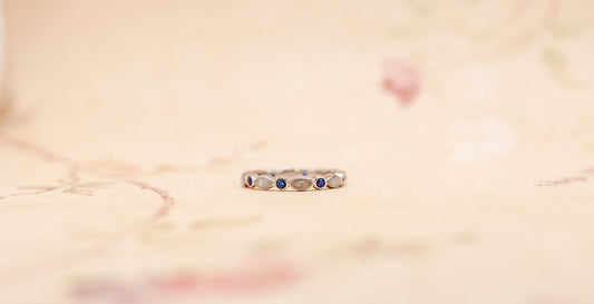 Memorial Band-Birthstone Ring for Ashes, Hair, Fabric, Breastmilk