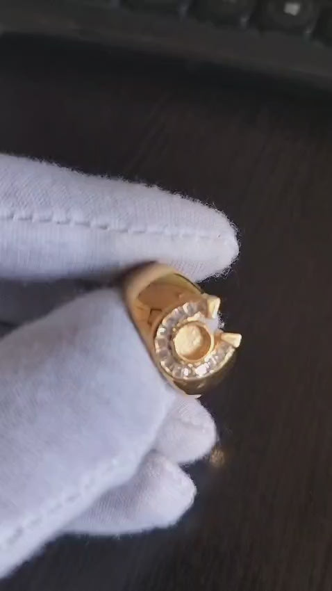 Ready to Ship Women's Rising Sun Horseshoe Ring-Signature Bezel Edition