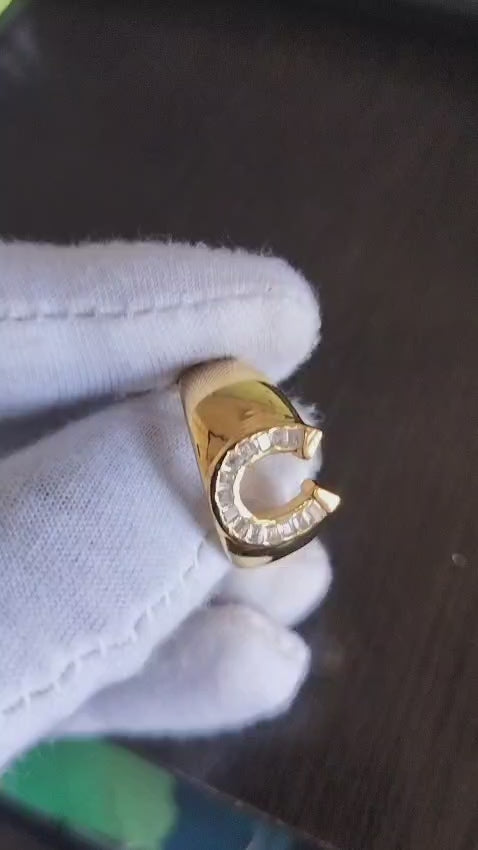 Women's Rising Sun Horseshoe Statement Ring Ready to Ship